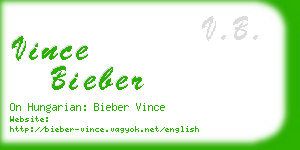 vince bieber business card